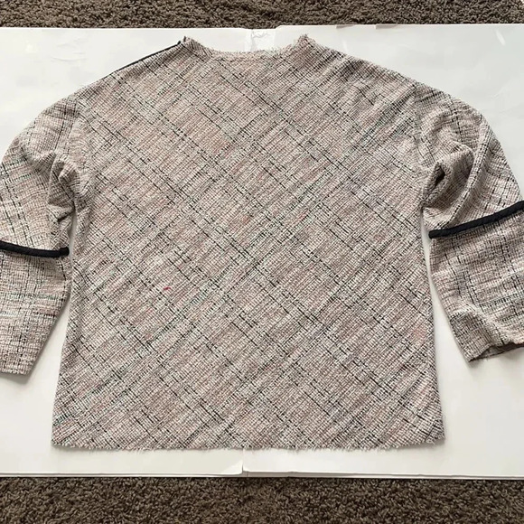 Zara Trafaluc long sleeved multicolored tweed top. Women’s size S - Picture 8 of 9